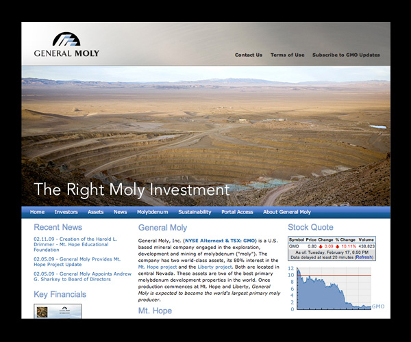 General Moly Website
